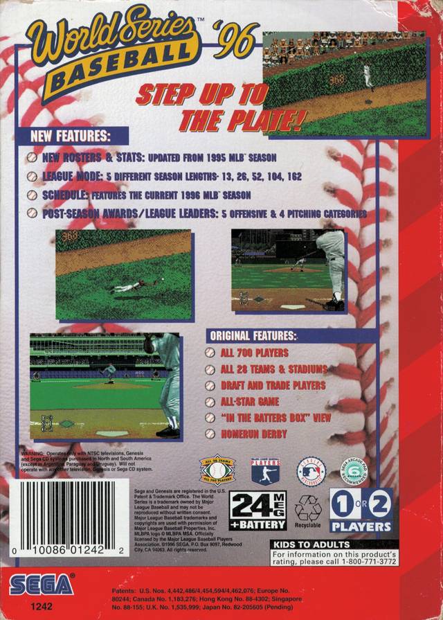 World Series Baseball '96 - (SG) SEGA Genesis [Pre-Owned] Video Games Sega   