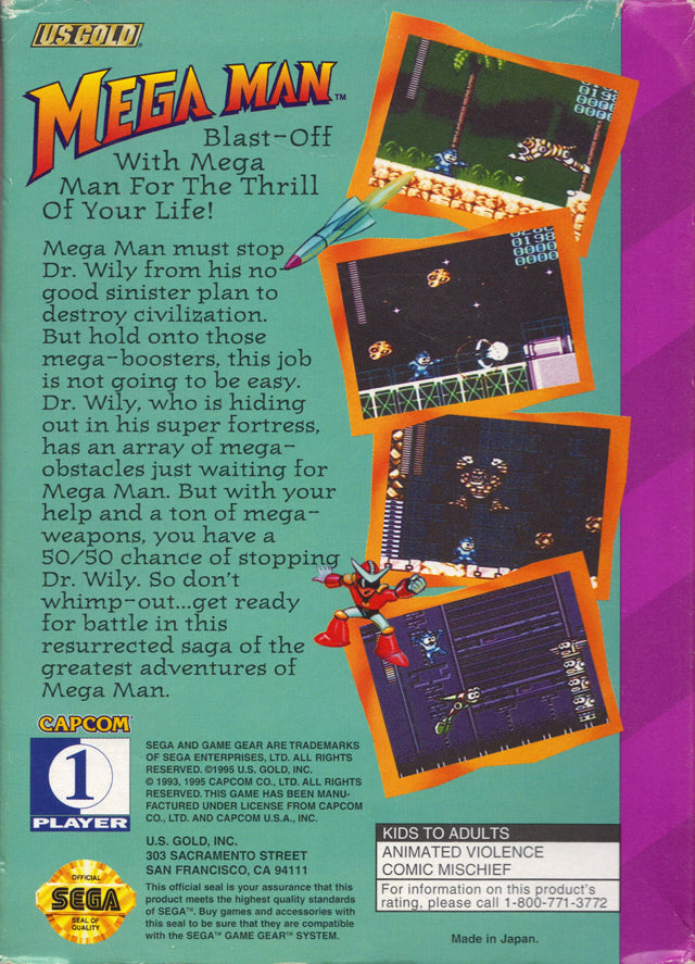 Mega Man - SEGA GameGear [Pre-Owned] Video Games U.S. Gold   