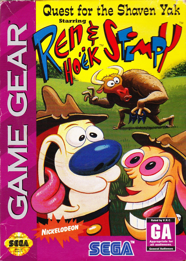 Quest for the Shaven Yak starring Ren & Stimpy - SEGA GameGear [Pre-Owned] Video Games Sega   