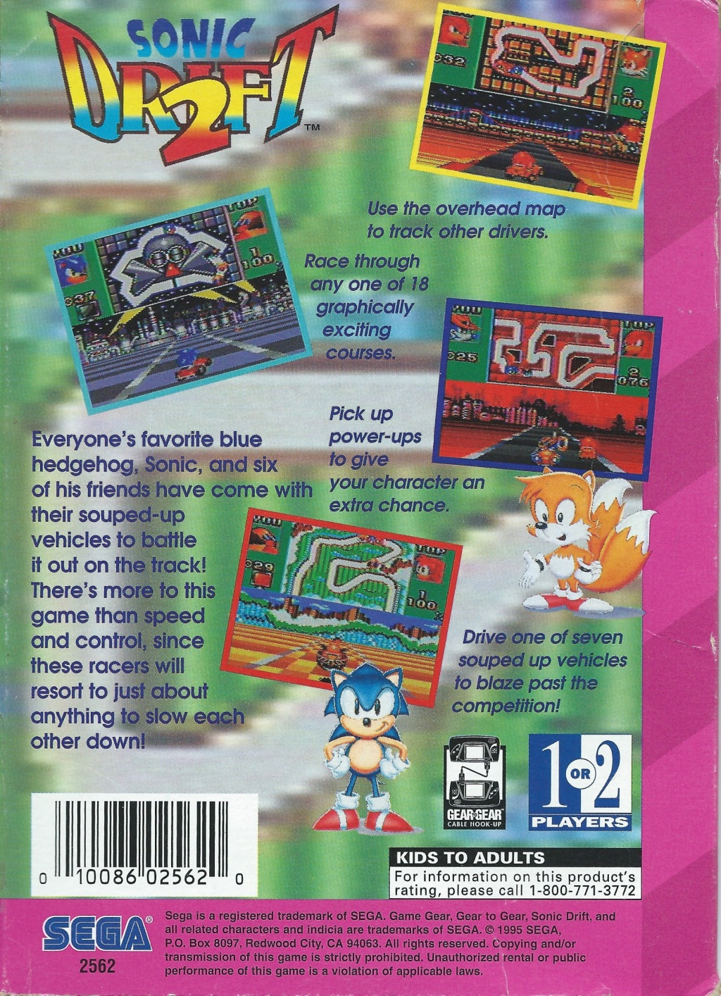 Sonic Drift 2 - SEGA GameGear [Pre-Owned] | J&L Game