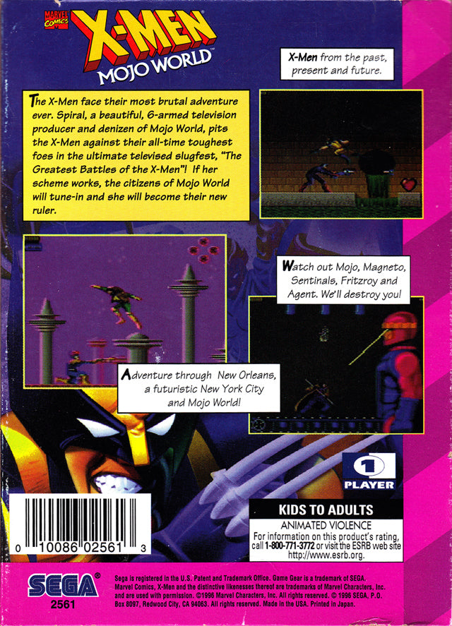 X-Men: Mojo World - SEGA GameGear [Pre-Owned] Video Games Sega   