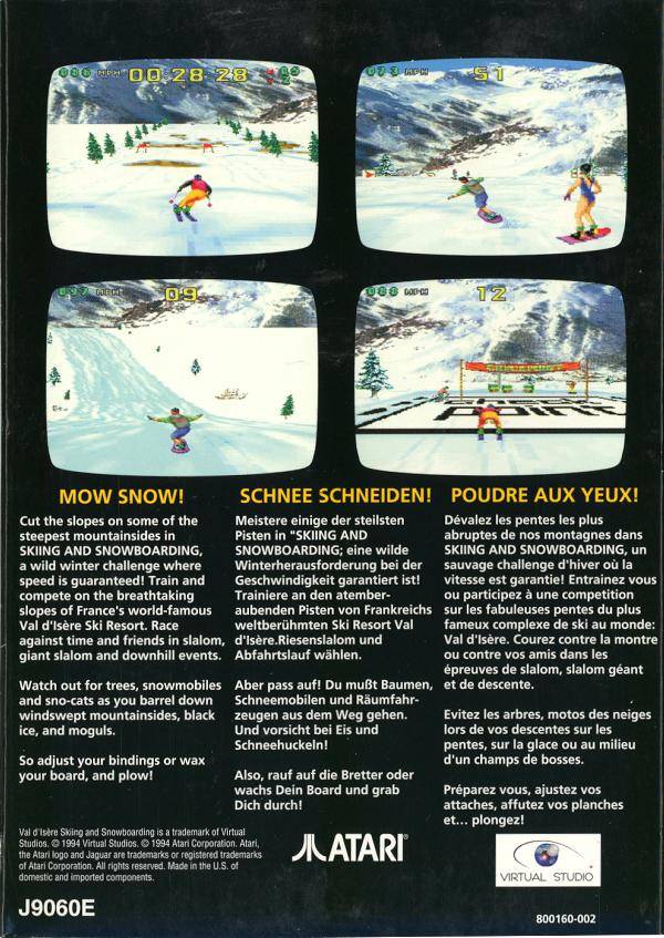 Val D'Isere Skiing and Snowboarding - Atari Jaguar [Pre-Owned] Video Games Atari Corporation   