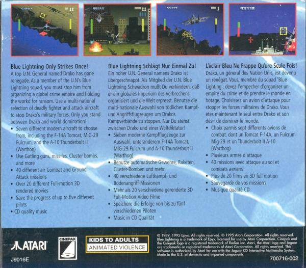 Blue Lightning - (JAGCD) Atari Jaguar CD [Pre-Owned] Video Games Atari Corporation   
