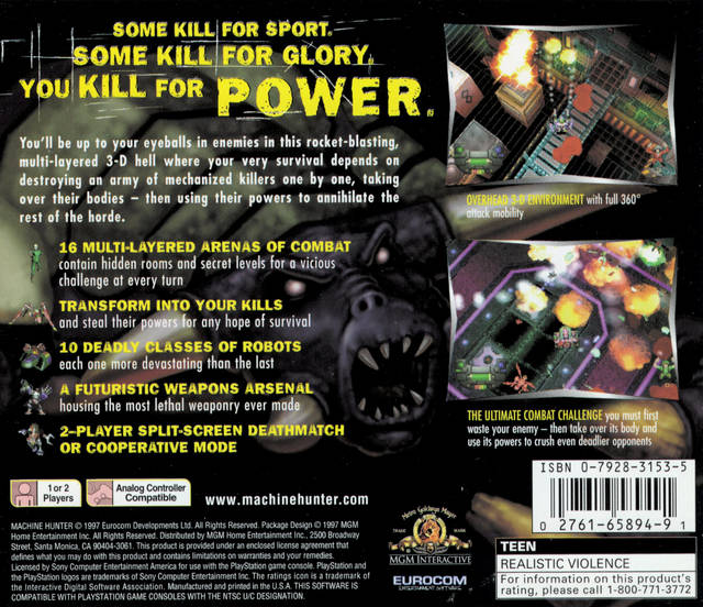 Machine hunter ps1 deals