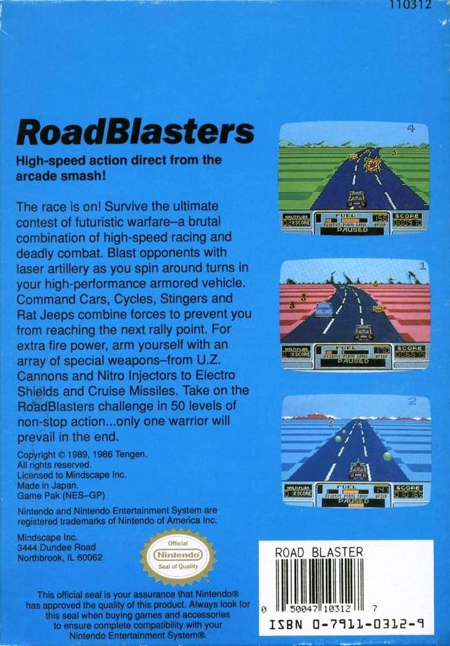 RoadBlasters - (NES) Nintendo Entertainment System [Pre-Owned] Video Games Mindscape   