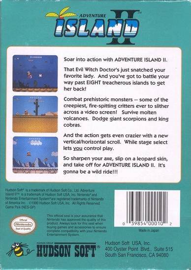 Adventure Island II - (NES) Nintendo Entertainment System [Pre-Owned] Video Games Hudson   