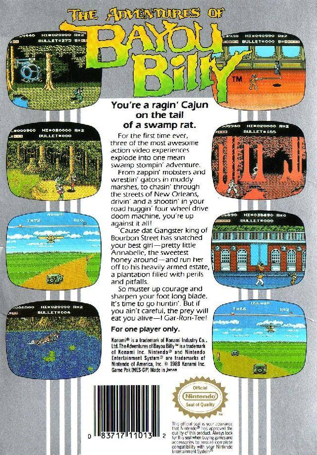 The Adventures of Bayou Billy - (NES) Nintendo Entertainment System [Pre-Owned] Video Games Konami   