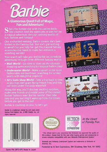 Barbie - (NES) Nintendo Entertainment System [Pre-Owned] Video Games Hi-Tech   