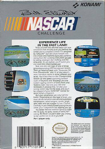Bill Elliott's NASCAR Challenge - (NES) Nintendo Entertainment System [Pre-Owned] Video Games Konami   