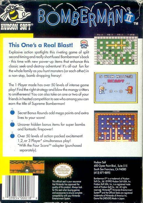 Bomberman II - (NES) Nintendo Entertainment System [Pre-Owned] Video Games Hudson   