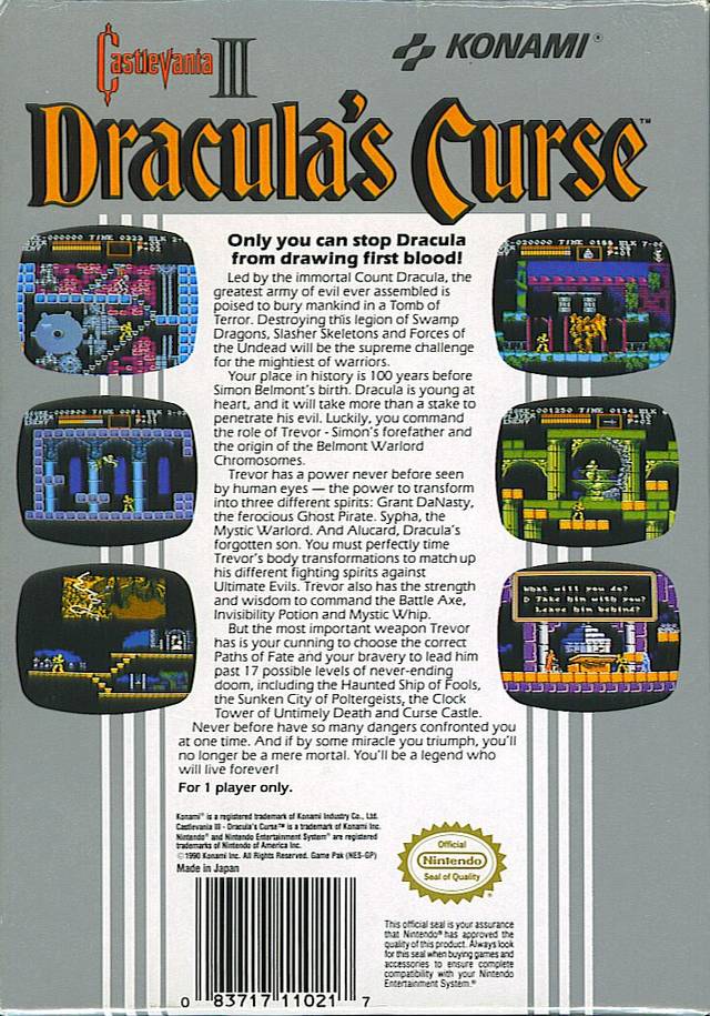 Castlevania III: Dracula's Curse - (NES) Nintendo Entertainment System [Pre-Owned] Video Games Konami   