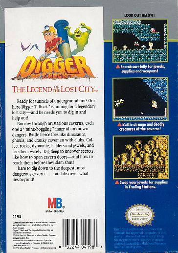 Digger T. Rock: The Legend of the Lost City - (NES) Nintendo Entertainment System [Pre-Owned] Video Games Milton Bradley   