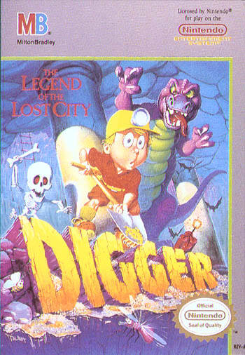 Digger T. Rock: The Legend of the Lost City - (NES) Nintendo Entertainment System [Pre-Owned] Video Games Milton Bradley   