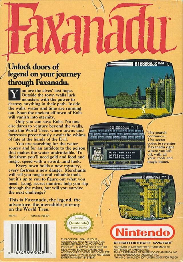 Faxanadu - (NES) Nintendo Entertainment System [Pre-Owned] Video Games Nintendo   