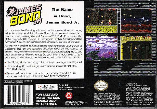 James Bond Jr. - (SNES) Super Nintendo [Pre-Owned] Video Games THQ   