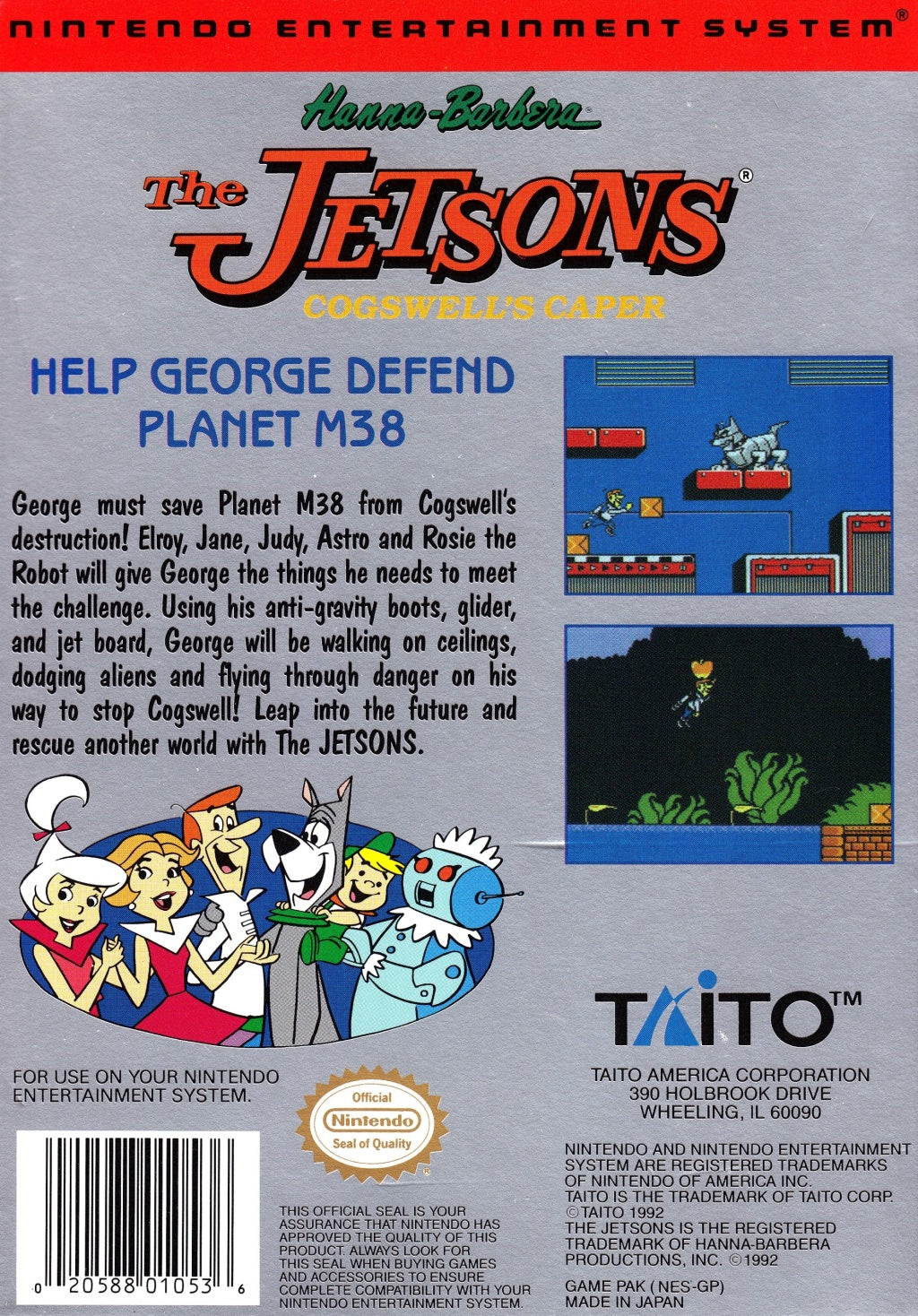 The Jetsons: Cogswell's Caper! - (NES) Nintendo Entertainment System [Pre-Owned] Video Games Taito Corporation   