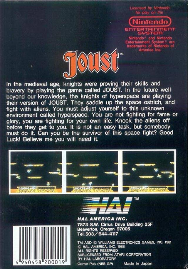 Joust - (NES) Nintendo Entertainment System [Pre-Owned] Video Games HAL Labs   