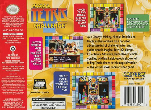 Magical Tetris Challenge - (N64) Nintendo 64 [Pre-Owned] Video Games Capcom   