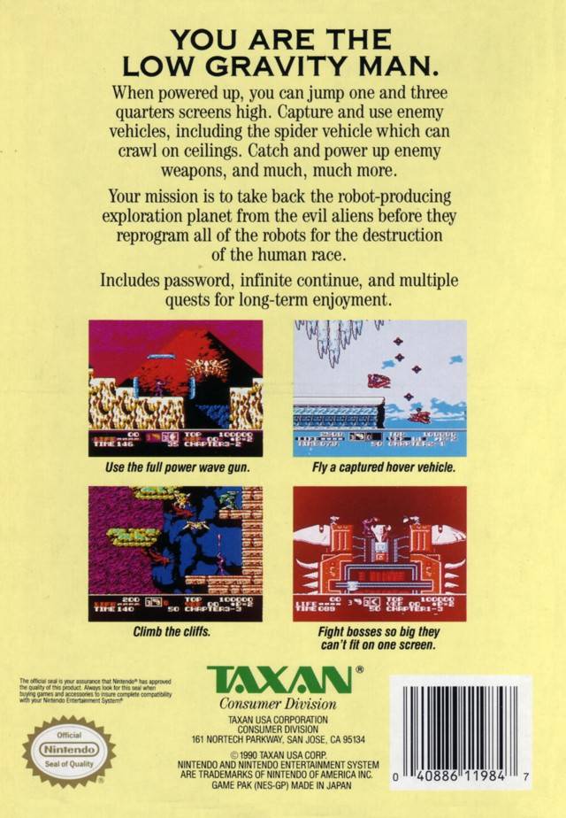 Low G Man: The Low Gravity Man - (NES) Nintendo Entertainment System [Pre-Owned] Video Games Taxan   