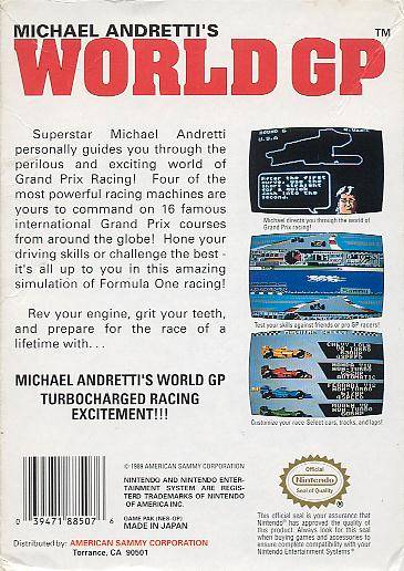 Michael Andretti's World Grand Prix - (NES) Nintendo Entertainment