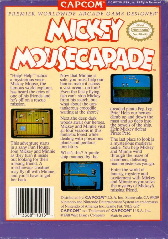 Mickey Mousecapade - (NES) Nintendo Entertainment System [Pre-Owned] Video Games Capcom   