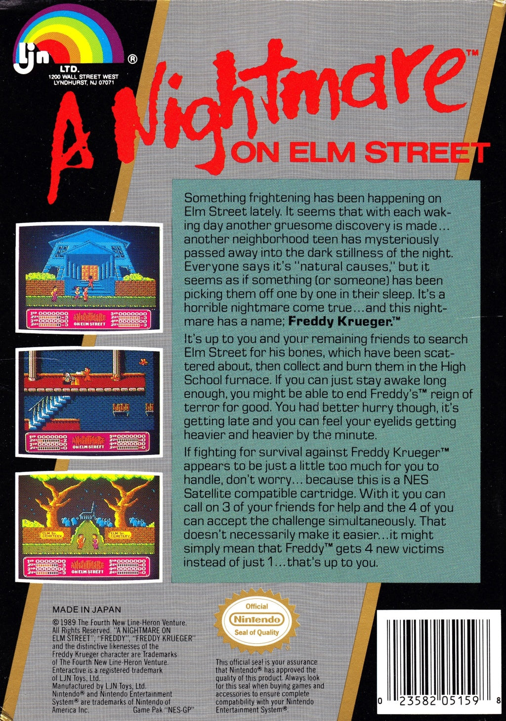 A Nightmare on Elm Street - (NES) Nintendo Entertainment System [Pre-Owned] Video Games LJN Ltd.   