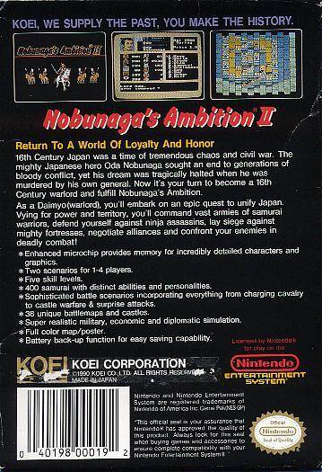Nobunaga's Ambition II - (NES) Nintendo Entertainment System [Pre-Owned] Video Games Koei   