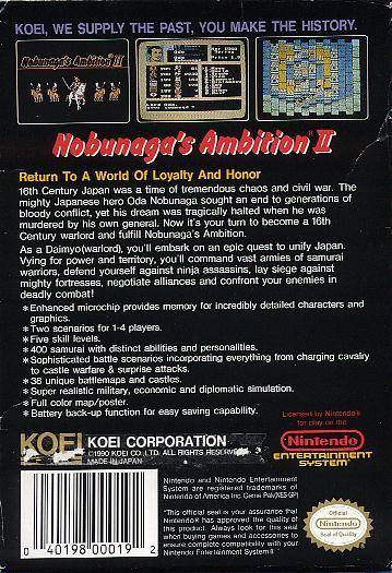 Nobunaga's Ambition II - (NES) Nintendo Entertainment System [Pre-Owned] Video Games Koei   