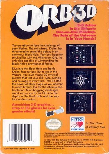 Orb-3D - (NES) Nintendo Entertainment System [Pre-Owned] Video Games Hi-Tech   