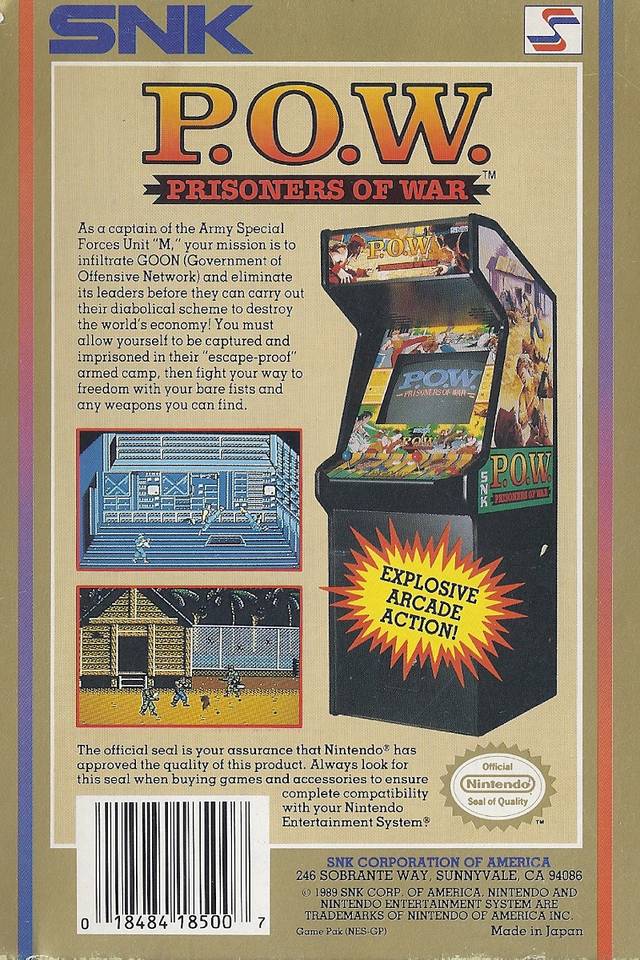 P.O.W.: Prisoners of War - (NES) Nintendo Entertainment System [Pre-Owned] Video Games SNK   