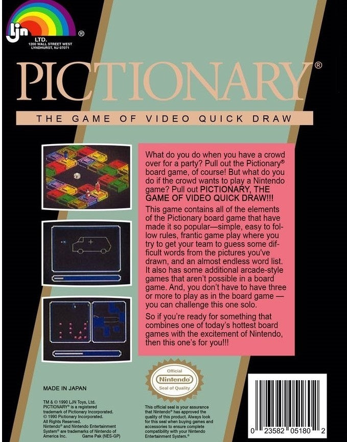 Pictionary - (NES) Nintendo Entertainment System [Pre-Owned] Video Games LJN Ltd.   