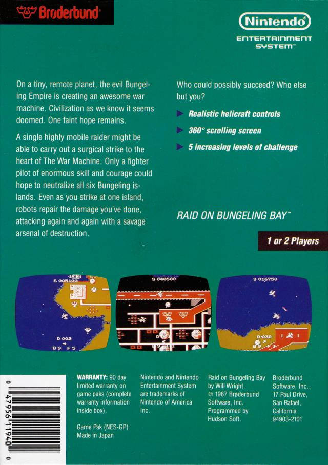 Raid on Bungeling Bay - (NES) Nintendo Entertainment System [Pre-Owned] Video Games Broderbund   