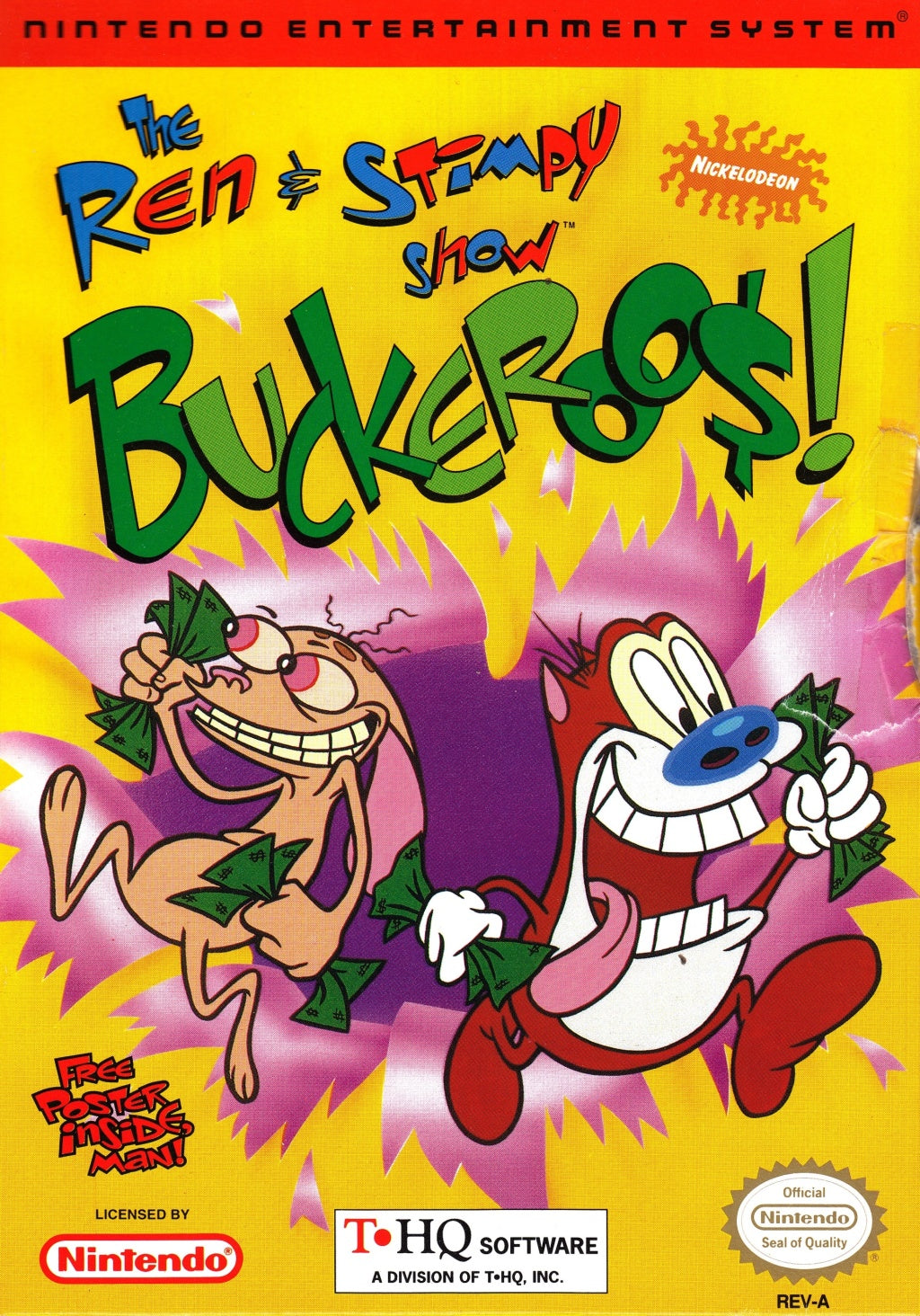 The Ren & Stimpy Show: Buckaroo$! - (NES) Nintendo Entertainment System [Pre-Owned] Video Games THQ   