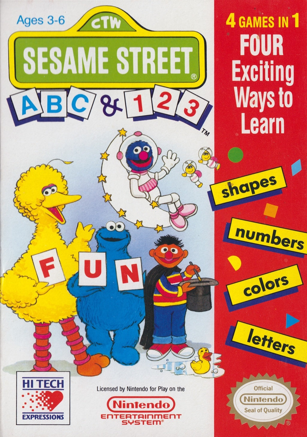 Sesame Street: ABC & 123 - (NES) Nintendo Entertainment System  [Pre-Owned] Video Games Hi Tech Expressions   