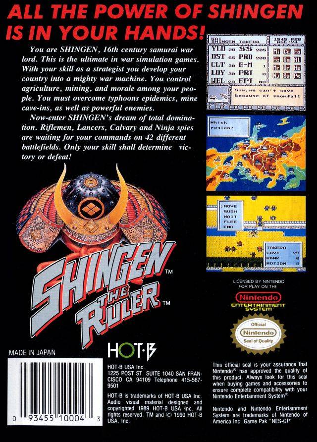 Shingen the Ruler - (NES) Nintendo Entertainment System [Pre-Owned] Video Games Hot-B   
