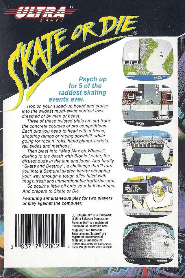Skate or Die - (NES) Nintendo Entertainment System [Pre-Owned] Video Games Ultra   