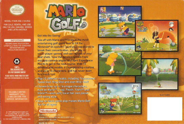 Mario Golf - (N64) Nintendo 64 [Pre-Owned] Video Games Nintendo   
