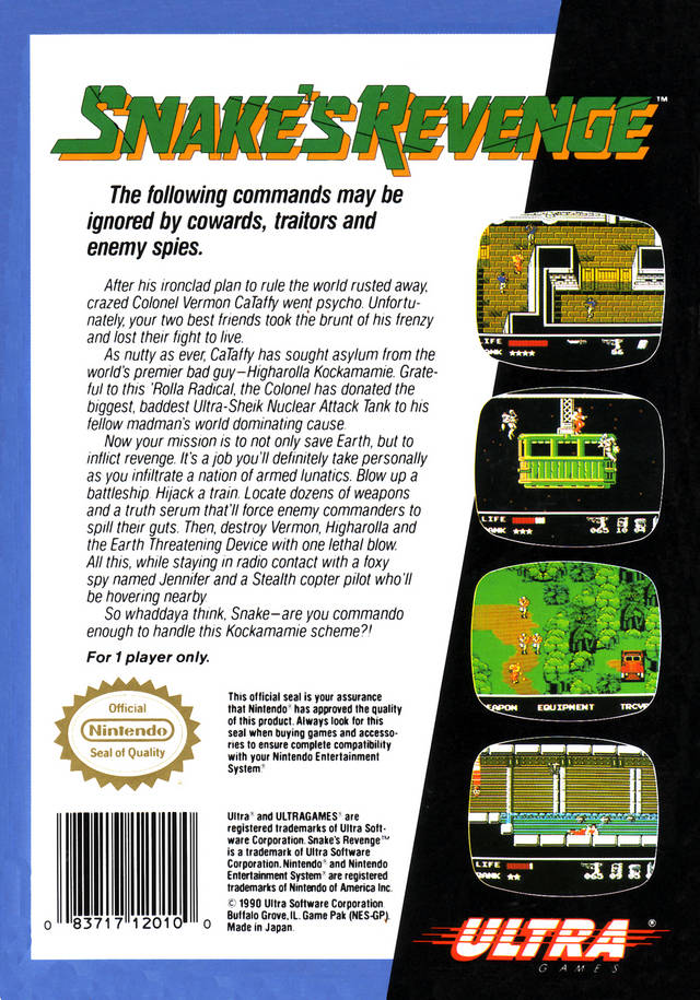 Snake's Revenge - (NES) Nintendo Entertainment System [Pre-Owned] Video Games Ultra   