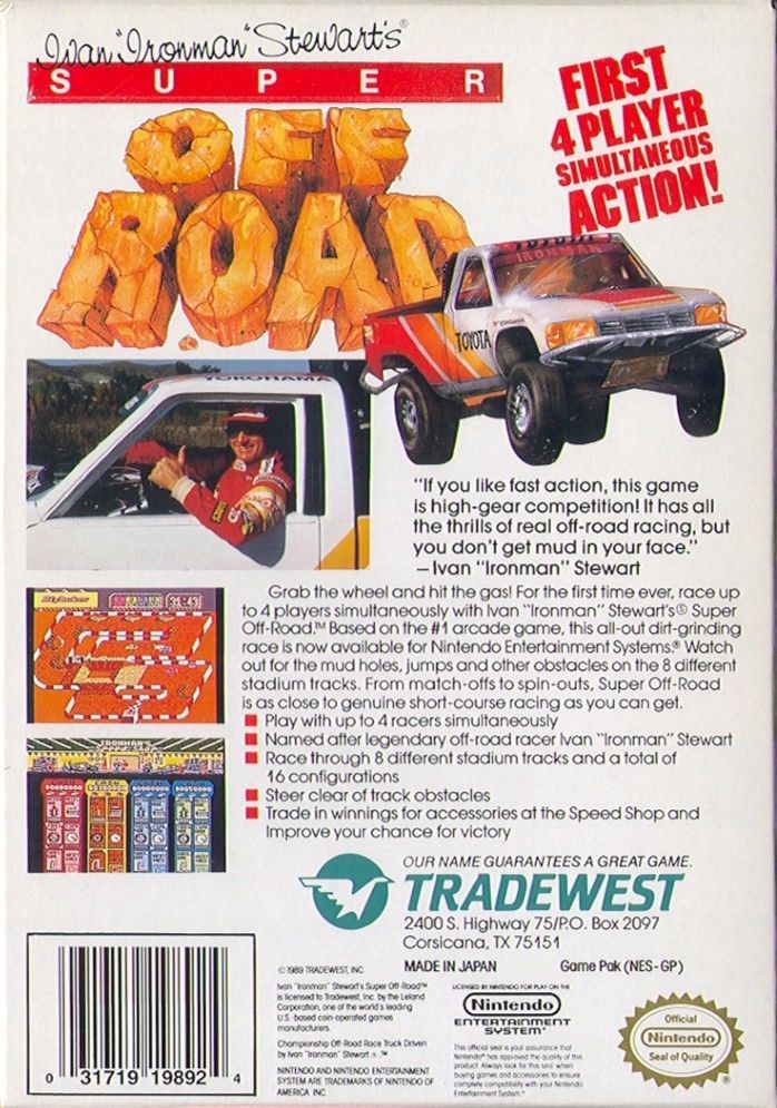 Ivan "Ironman" Stewart's Super Off Road - (NES) Nintendo Entertainment System [Pre-Owned] Video Games Tradewest   