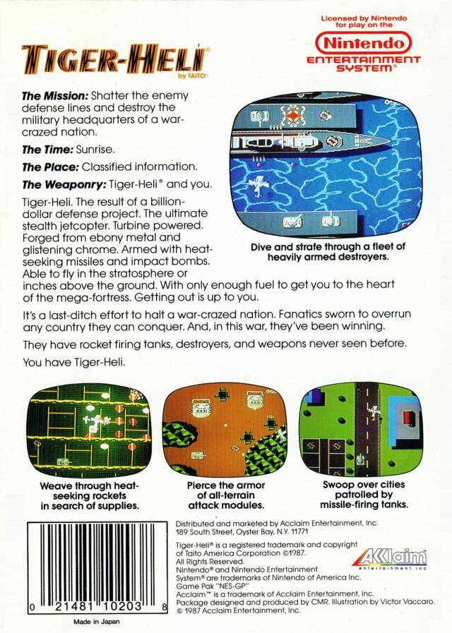 Tiger-Heli - (NES) Nintendo Entertainment System [Pre-Owned] Video Games Acclaim   