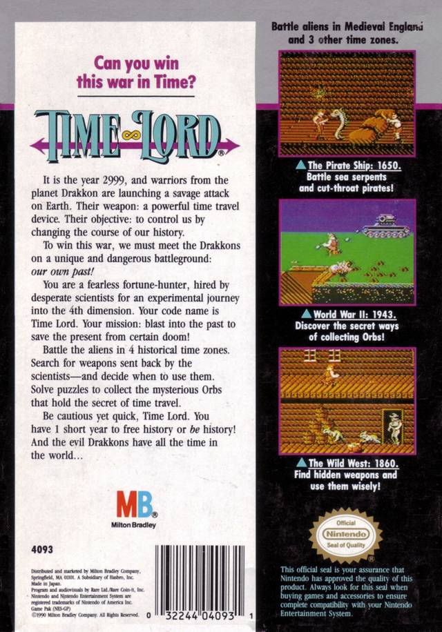 Time Lord - (NES) Nintendo Entertainment System [Pre-Owned] Video Games Milton Bradley   