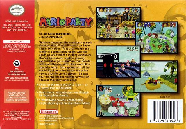 Mario Party - (N64) Nintendo 64 [Pre-Owned] Video Games Nintendo   