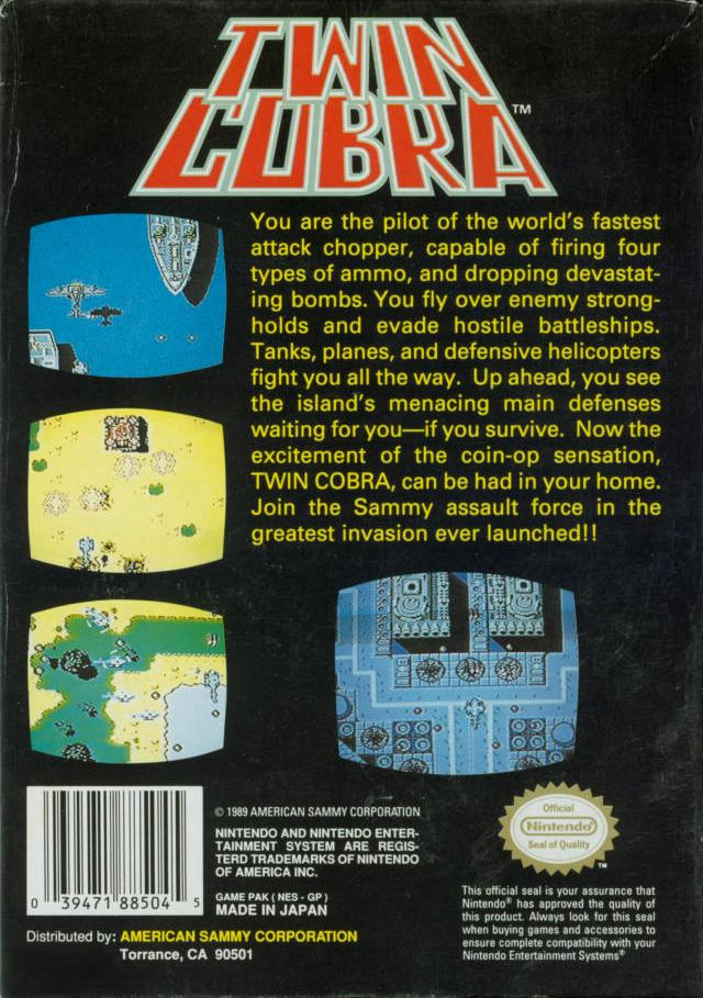 Twin Cobra - (NES) Nintendo Entertainment System [Pre-Owned] Video Games American Sammy   