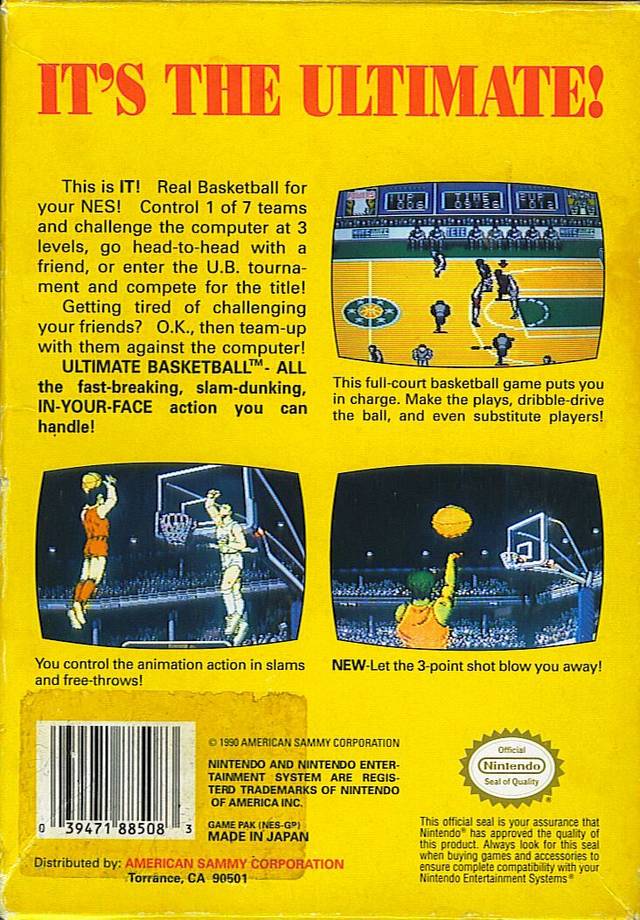 Ultimate Basketball - (NES) Nintendo Entertainment System [Pre-Owned] Video Games American Sammy   