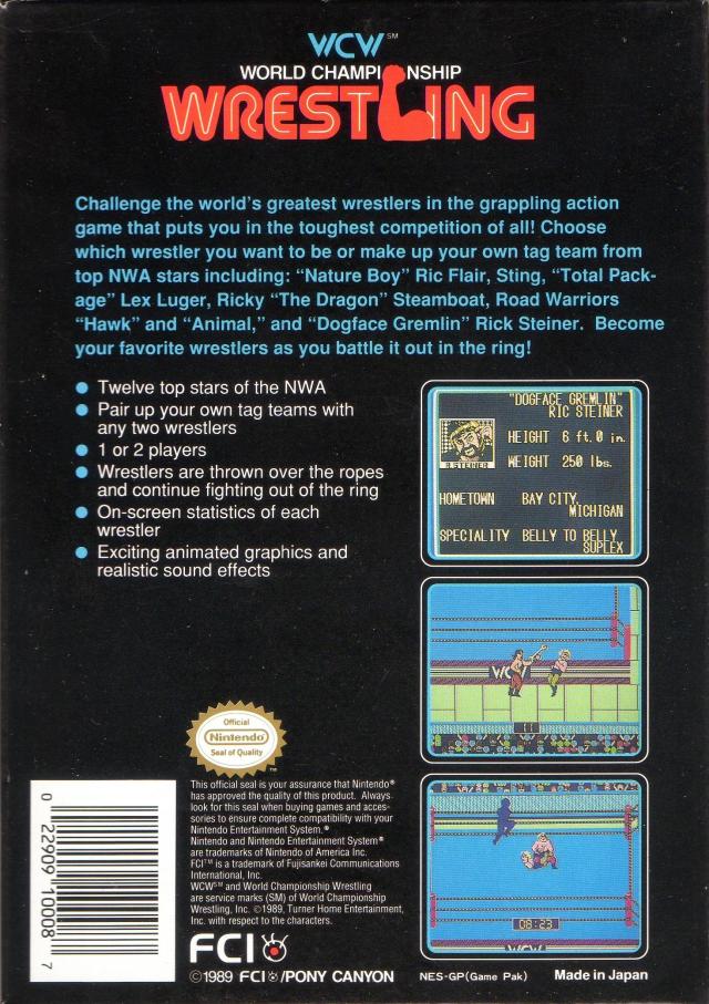 WCW World Championship Wrestling - (NES) Nintendo Entertainment System [Pre-Owned] Video Games FCI, Inc.   