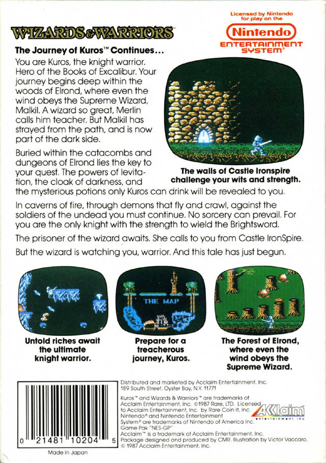 Wizards & Warriors - (NES) Nintendo Entertainment System [Pre-Owned] Video Games Acclaim   