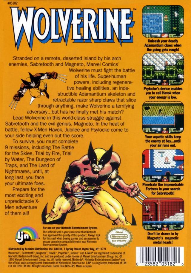 Wolverine - (NES) Nintendo Entertainment System [Pre-Owned] Video Games LJN Ltd.   