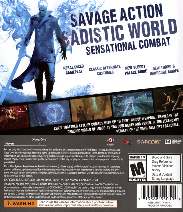 DmC Devil May Cry: Definitive Edition - (XB1) Xbox One Video Games Capcom