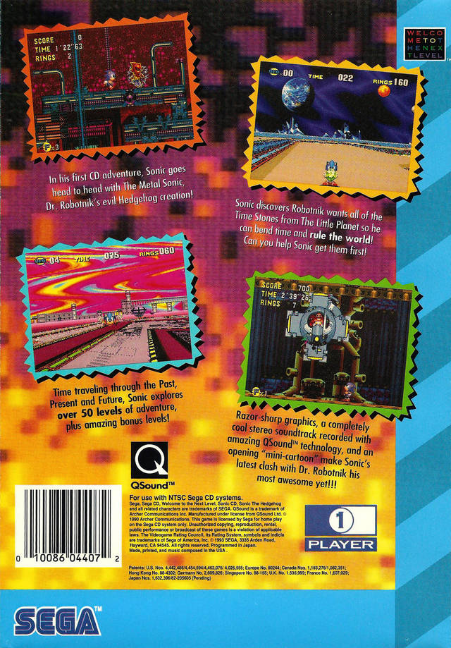 Sonic CD - (SCD) SEGA CD [Pre-Owned] | J&L Game