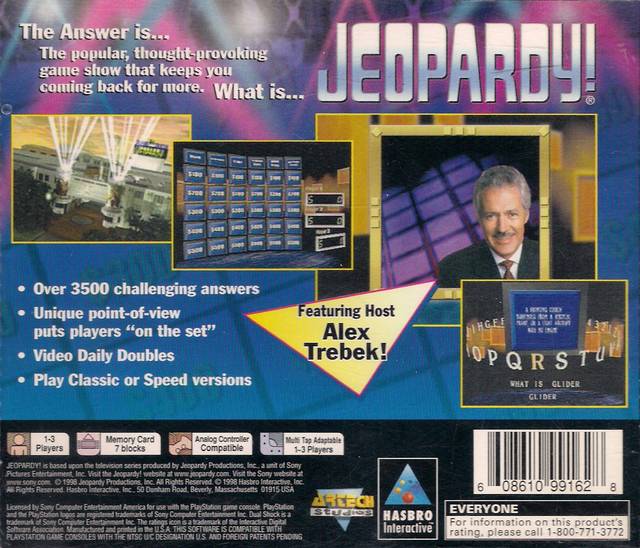 Jeopardy! - (PS1) PlayStation 1 [Pre-Owned] Video Games Hasbro Interactive   